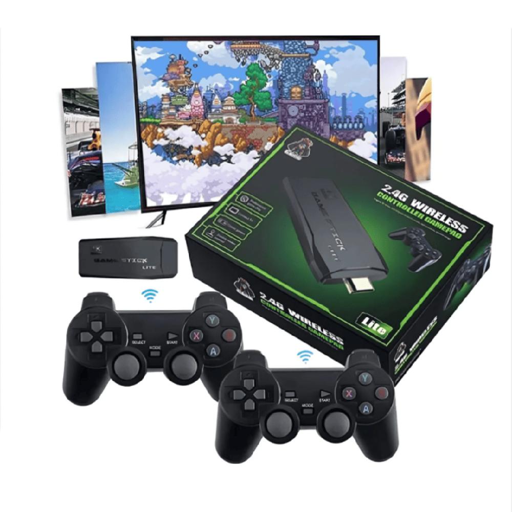 Consola de Videojuegos 10000 juegos con 2 gamepads inalámbricos Color Negro
