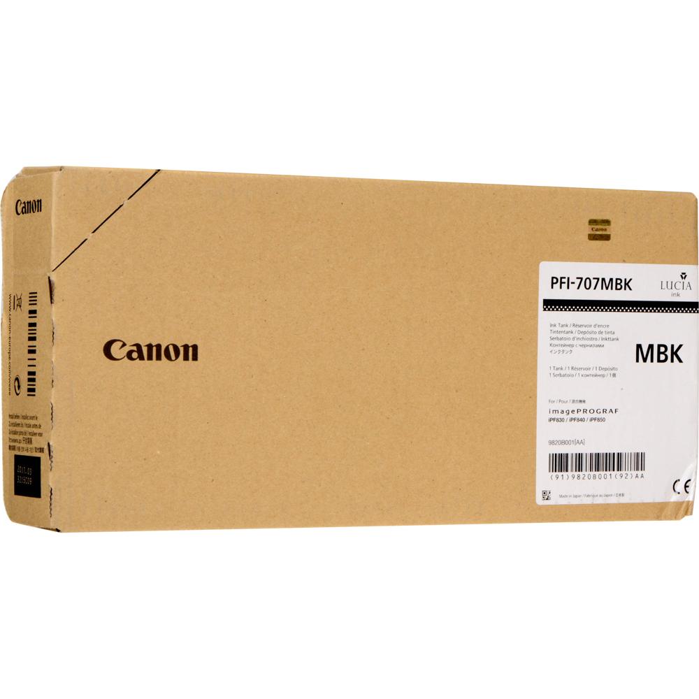 Canon PFI-707MBK Cartucho de Tinta Negra Mate 700 mL para Impresoras imagePROGRAF iPF830,