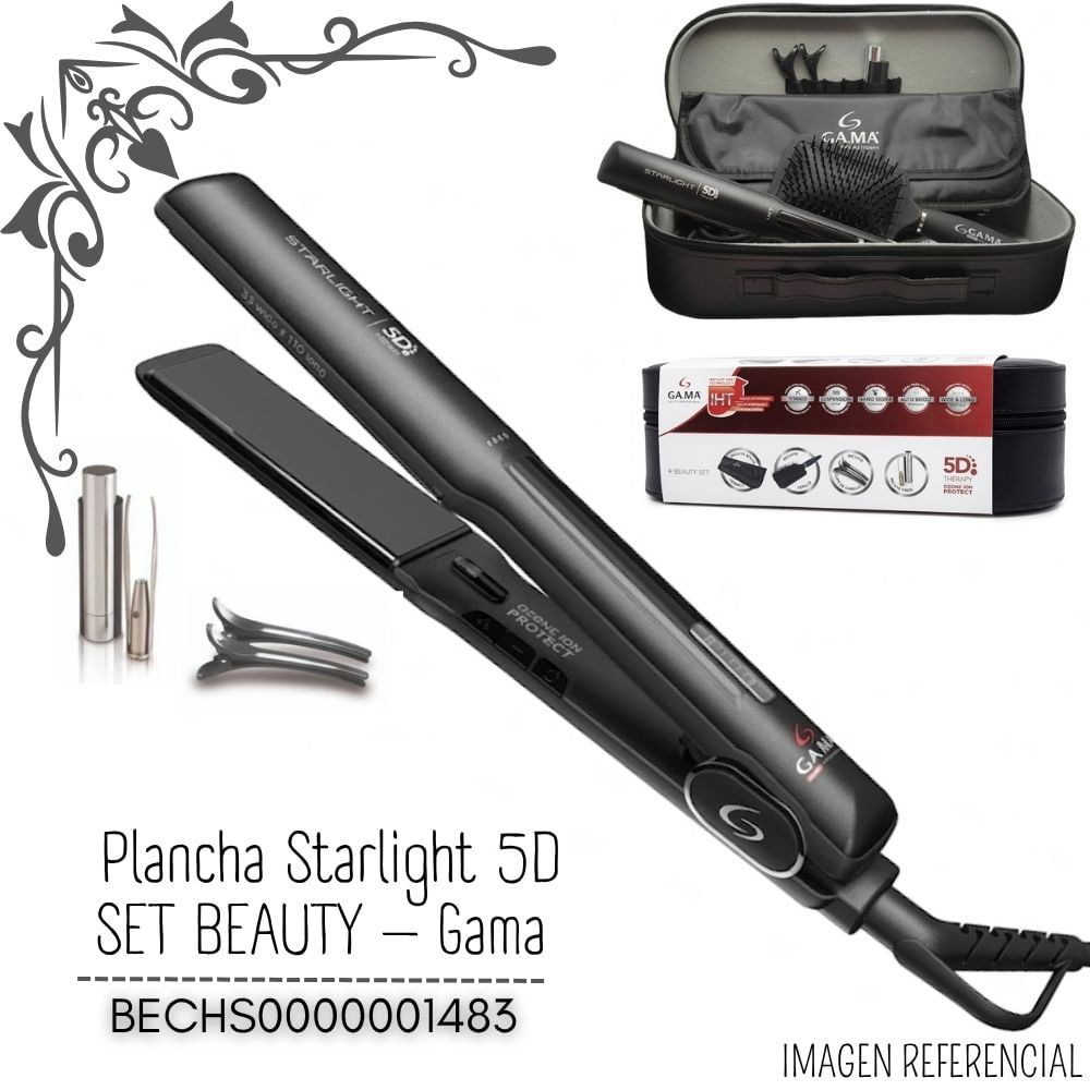 Plancha Starlight Dig. IHT 5D Titanio Gama - Maleta