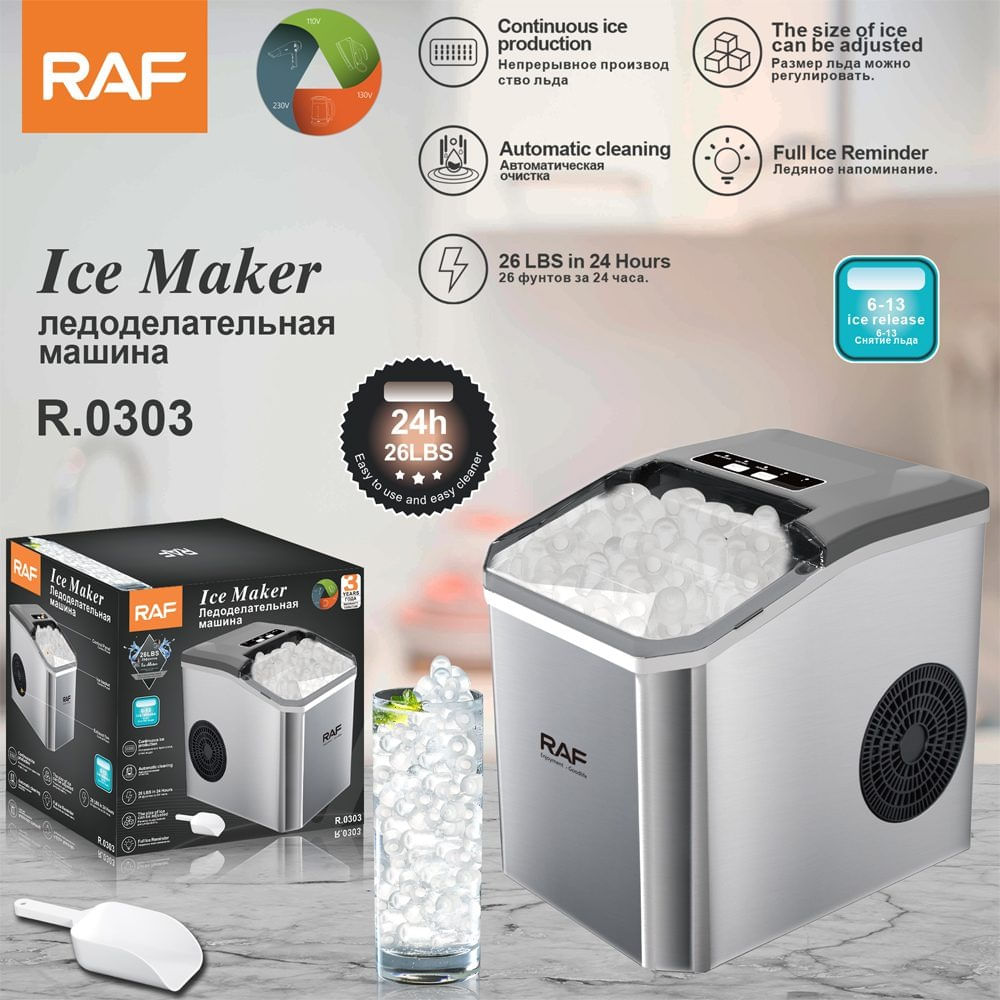 Máquina Fabricadora de Hielo R0303 Acero Inoxidable RAF