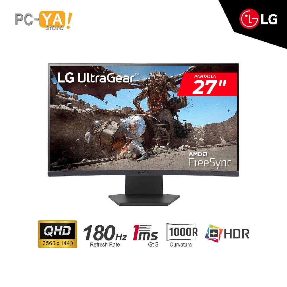 MONITOR LG VA 27 QHD HDR 10 Curvatura 1000R 1ms 180 Hz HDMI DP  FreeSync 27GS60QC-B