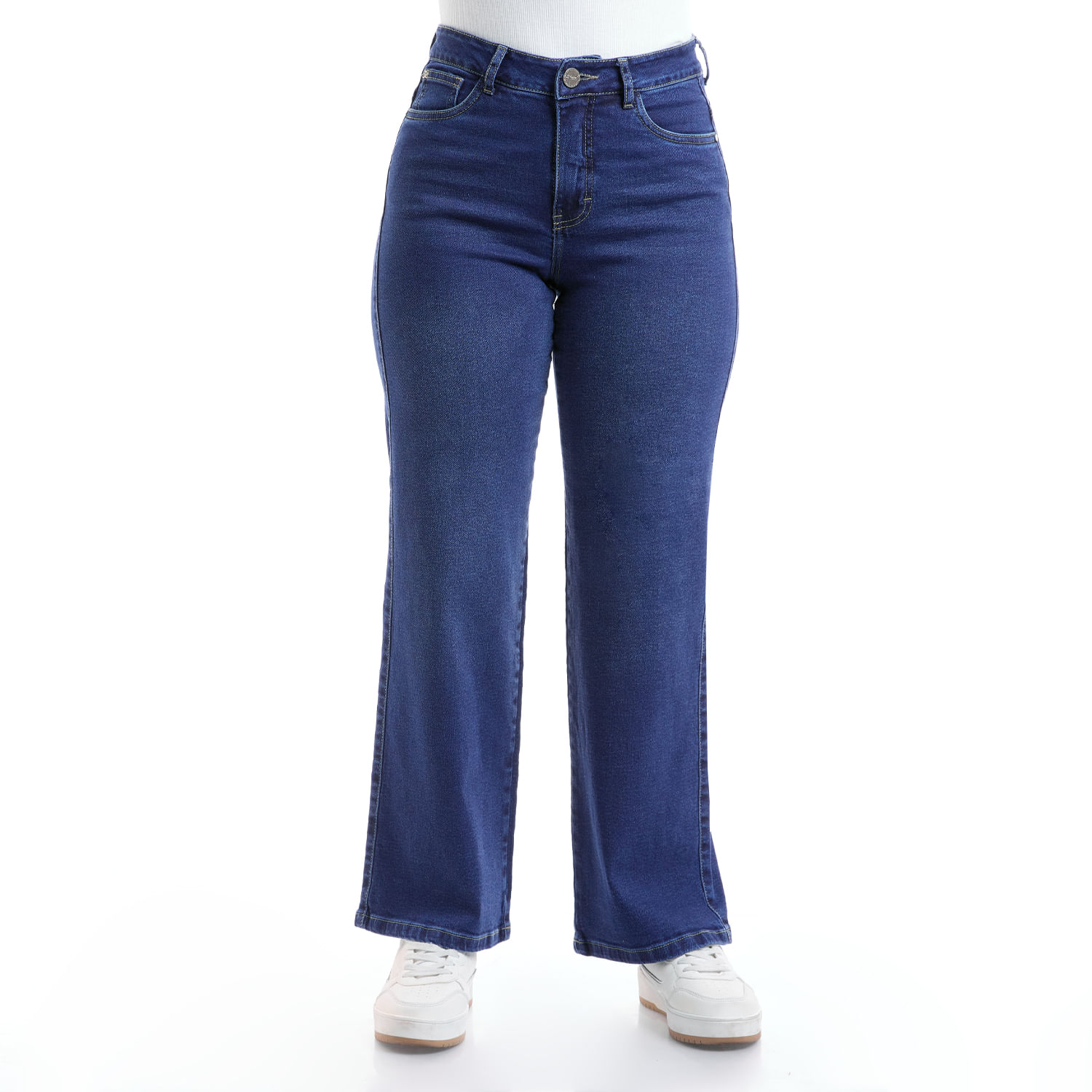 Jean Mujer Shantall Metal Wide Leg Azul 32