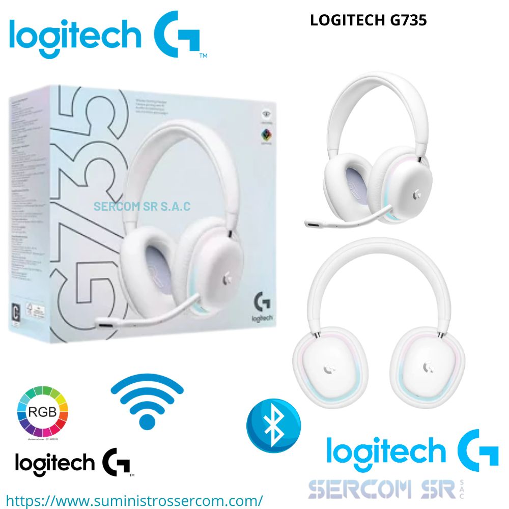 AUDIFONO C MICROF. LOGITECH G735 LIGHTSPEED BLUETOOTH RGB WHITE