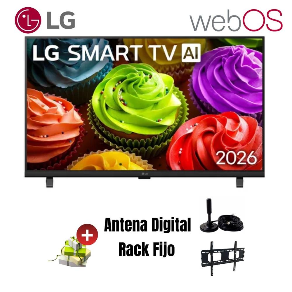 Televisor Smart TV LG 32'' HD AI WebOS 32LB650BPSA 2026 - Ant - Rack Fijo