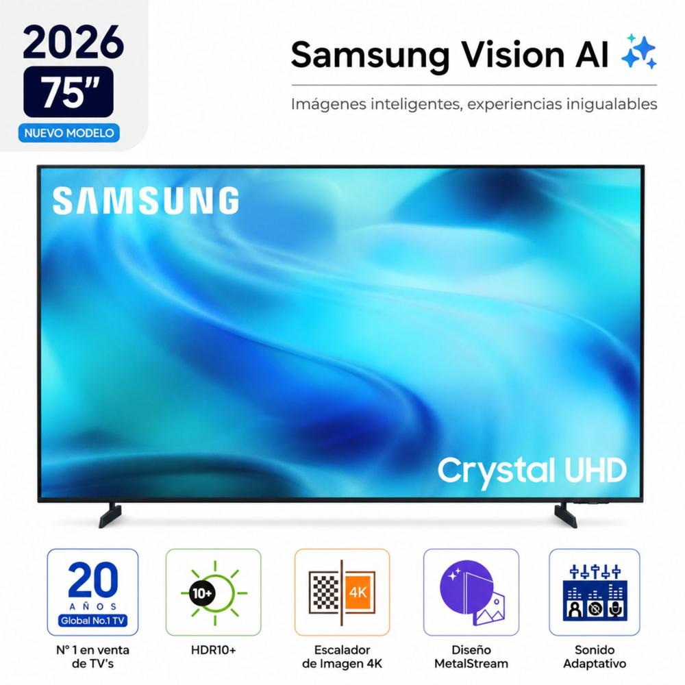 Televisor Samsung 75 UHD UN75U8000HGXPE Vision AI Smart TV 2026
