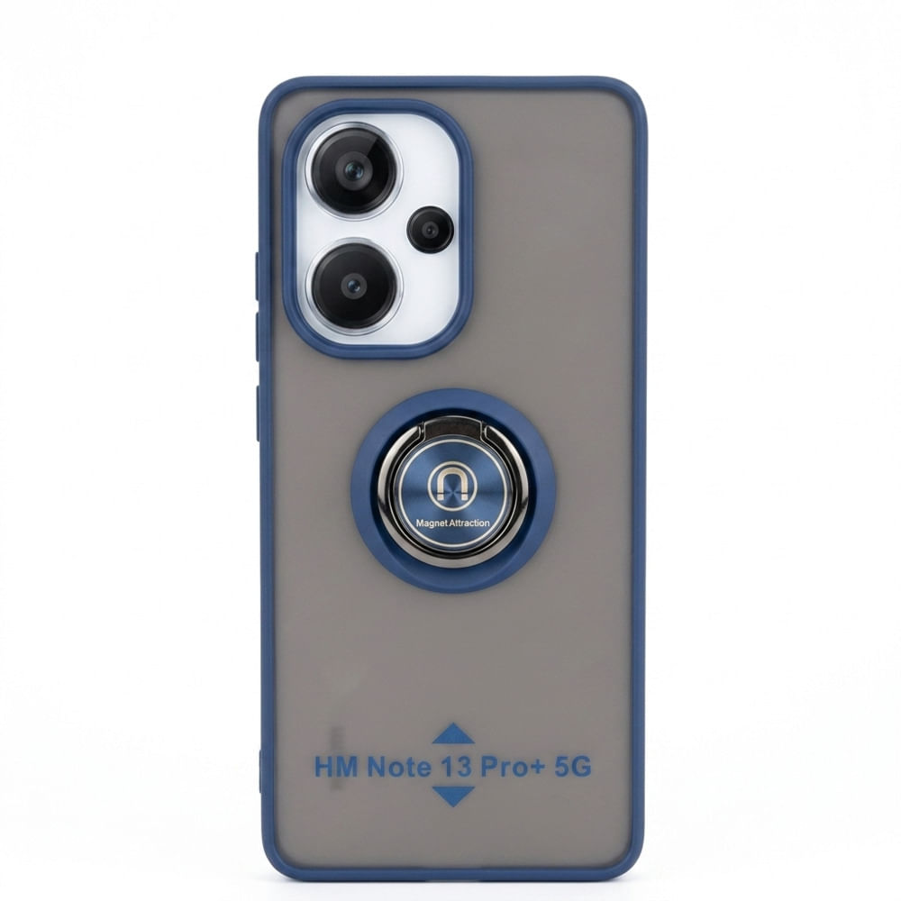 Case ahumado con soporte magnetico para Xiaomi XM Note 13 Pro 5G - Azul