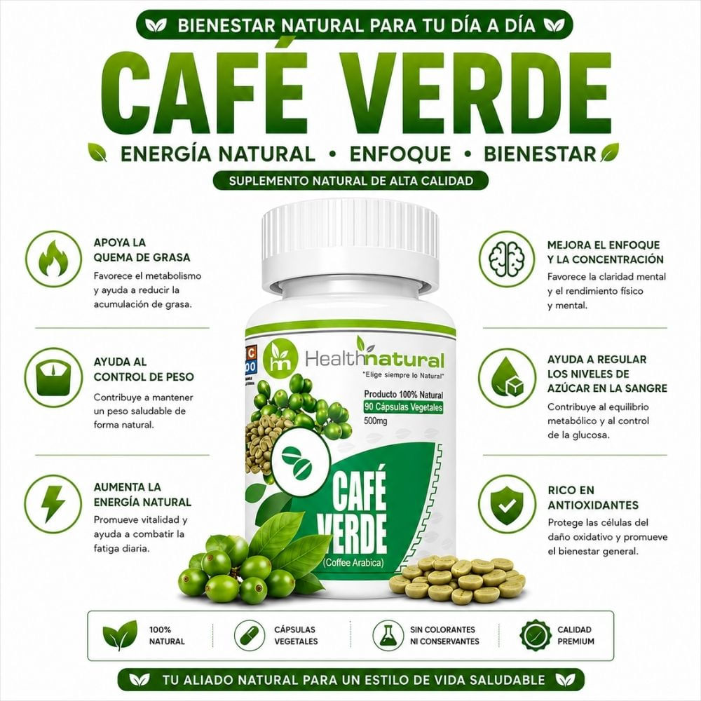 CAFÉ VERDE HEALTHNATURAL 500MG