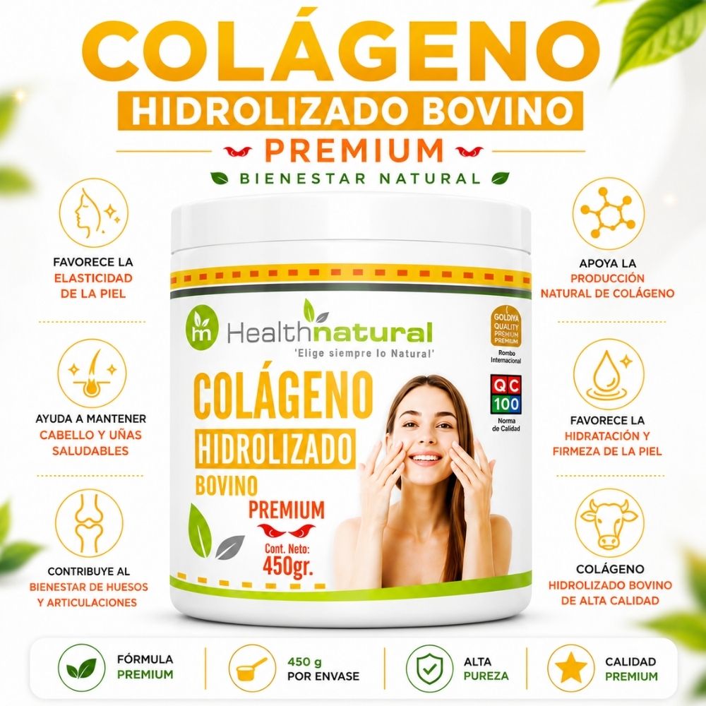 COLÁGENO HIDROLIZADO PREMIUM HEALTHNATURAL 450MG