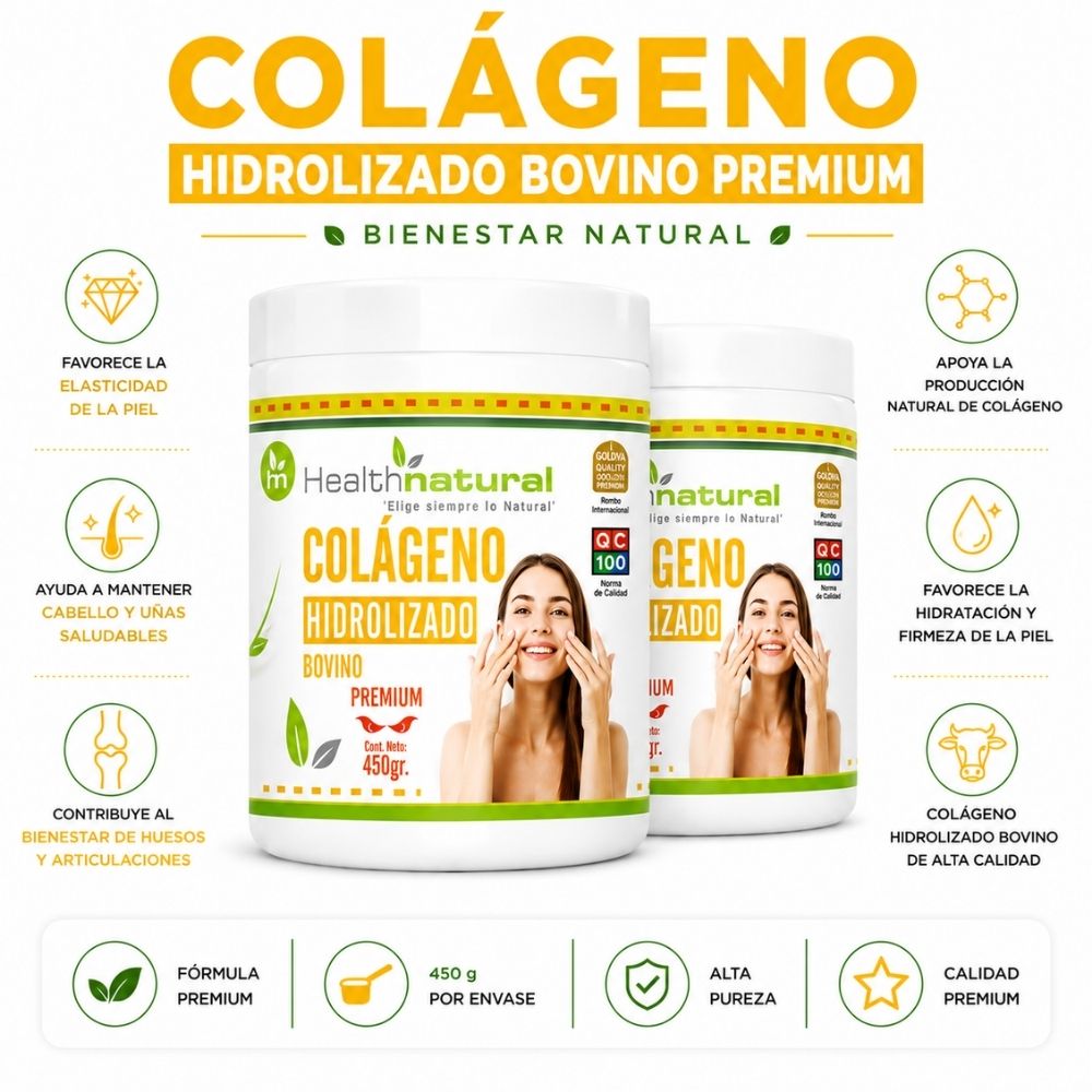 PACK 2 COLÁGENO HIDROLIZADO PREMIUM HEALTHNATURAL 900MG