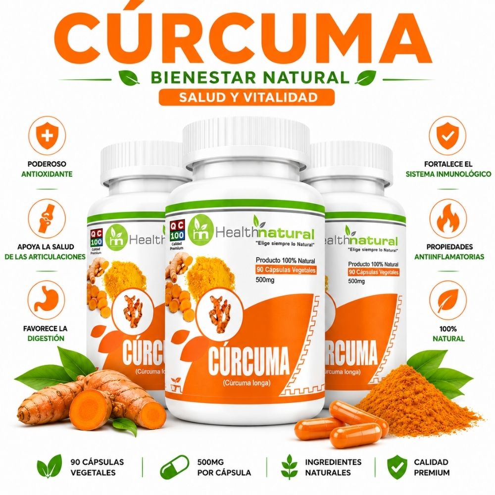 PACK 3 CÚRCUMA HEALTHNATURAL 1500MG