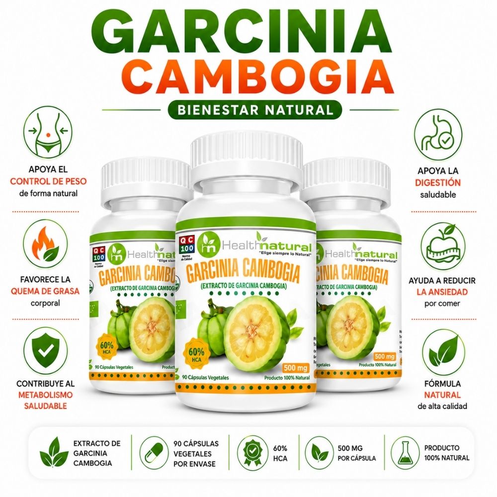 PACK 3 GARCINIA CAMBOGIA HEALTHNATURAL 1500MG
