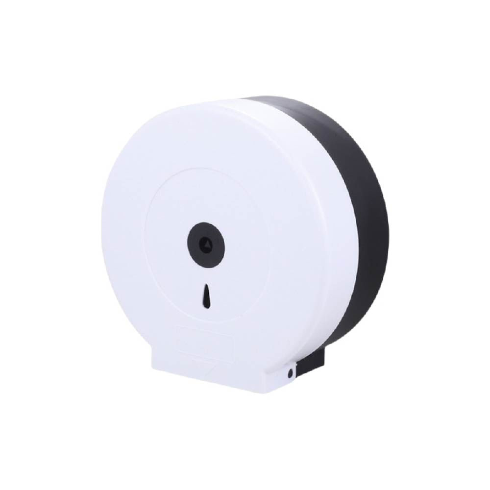 DISPENSADOR DE PAPEL HIGIENICO JUMBO ABS CON LLAVE DE SEGURIDAD PARA BAÑO BLANCO