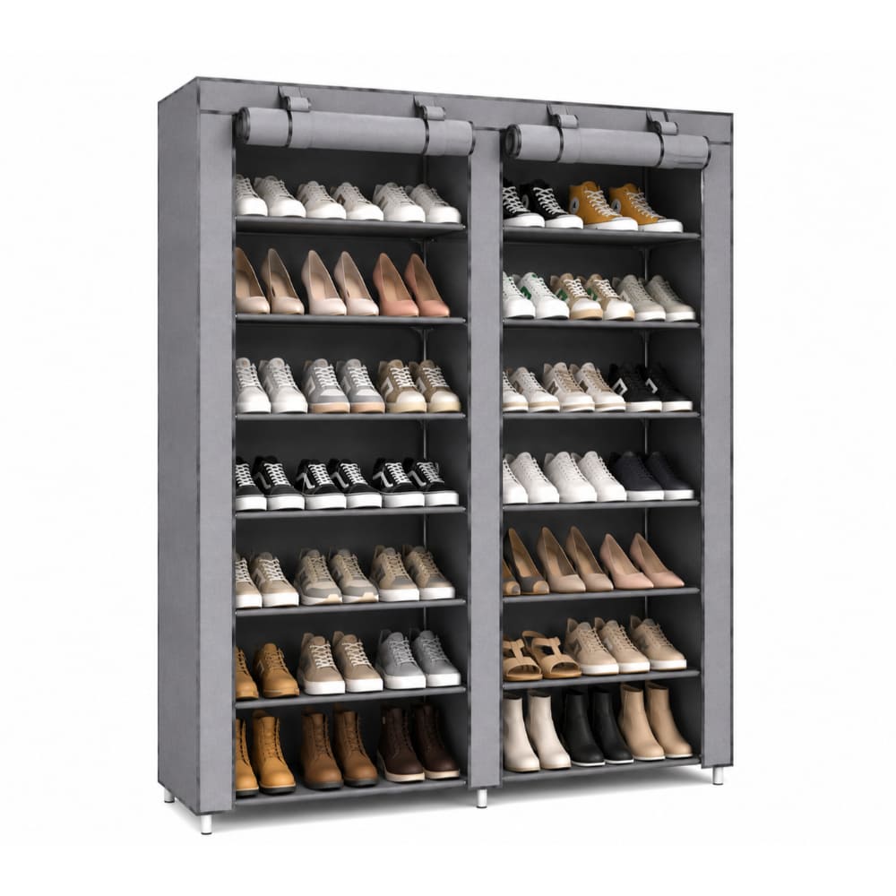 Organizador Zapatero 7 Niveles Doble Puerta Multifuncional Hogar Gran Capacidad Dormitorio A7390