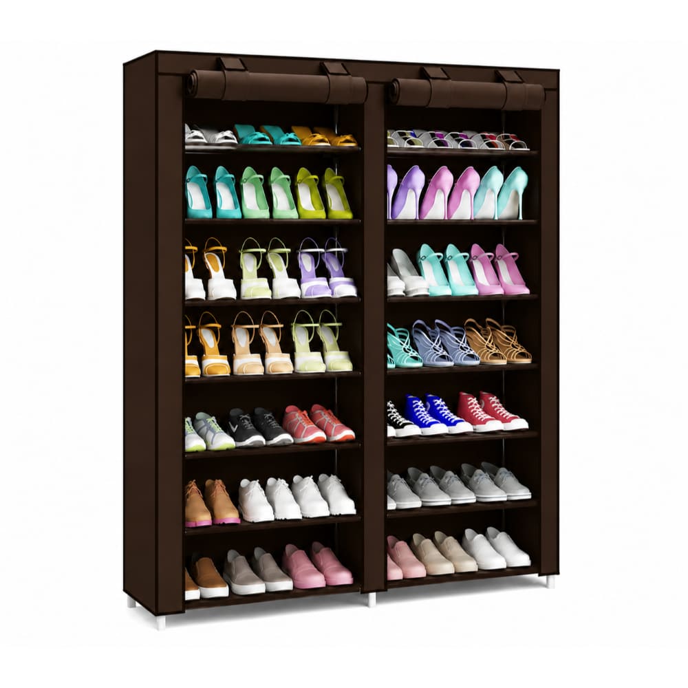 Organizador Zapatero 7 Niveles Doble Puerta Multifuncional Hogar Gran Capacidad Dormitorio A7390
