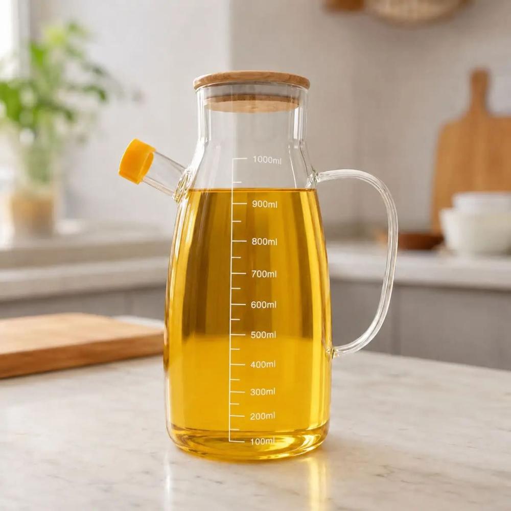 Aceitero de Vidrio 1000 ml con Medidor  577ME01