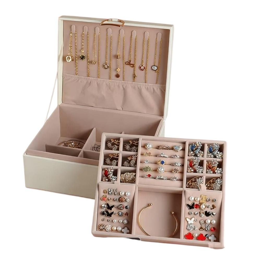 Caja Organizadora de Joyas con Bandeja Extraíble
