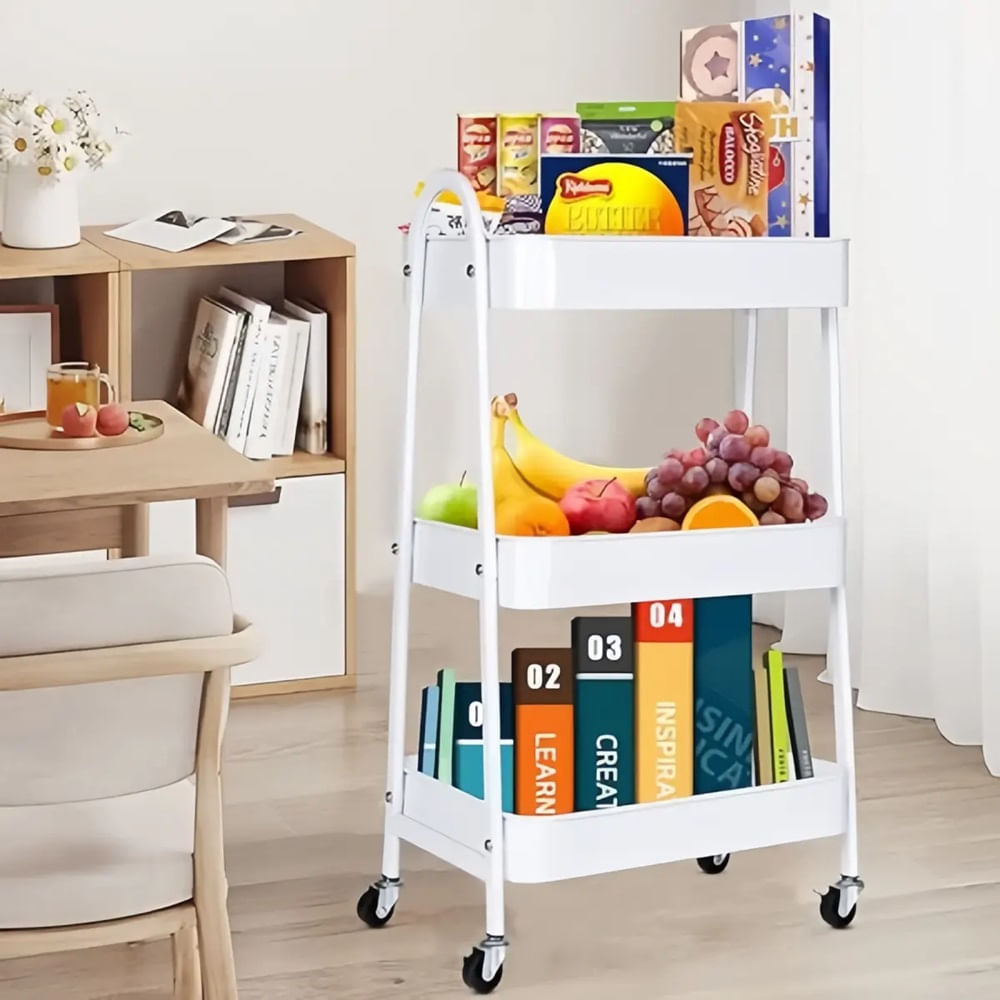 Carrito Organizador 3 Niveles BLANCO