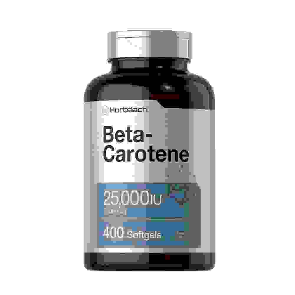 Horbaach Suplemento de Betacaroteno 7500 mcg Vitamina A  400 Cápsulas Blandas