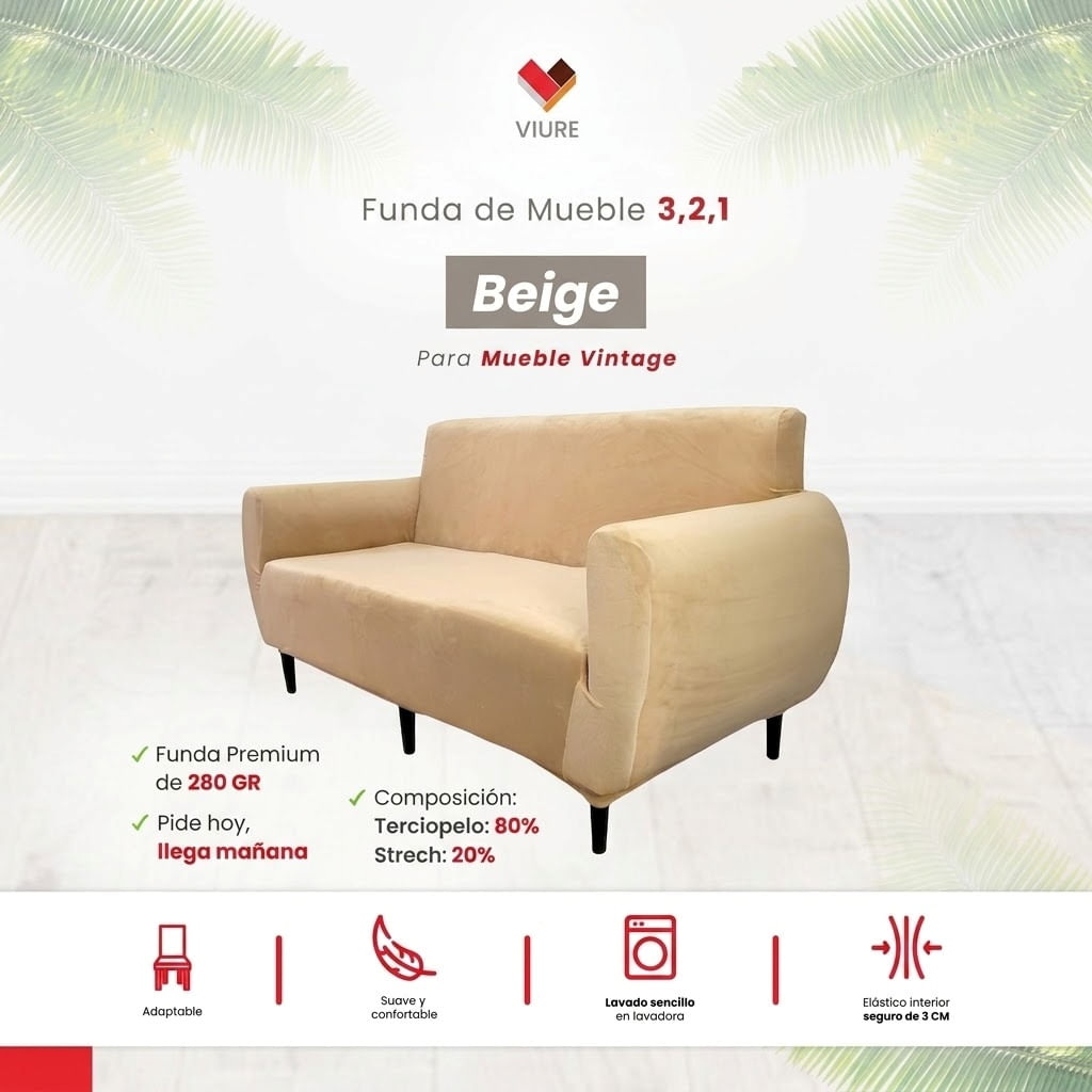 Funda de mueble 3-2-1 - Beige