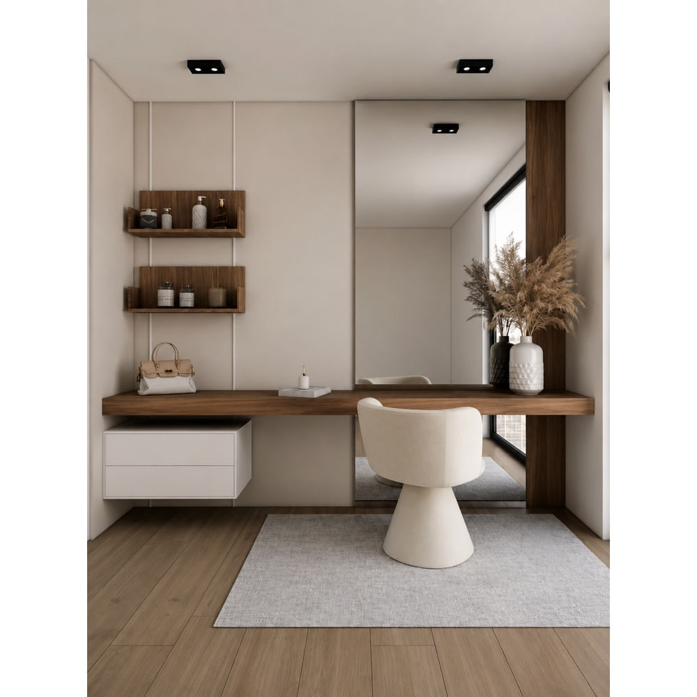 Tocador Luxury Kaori TU MESITA con Espejo XL Catania y Blanco