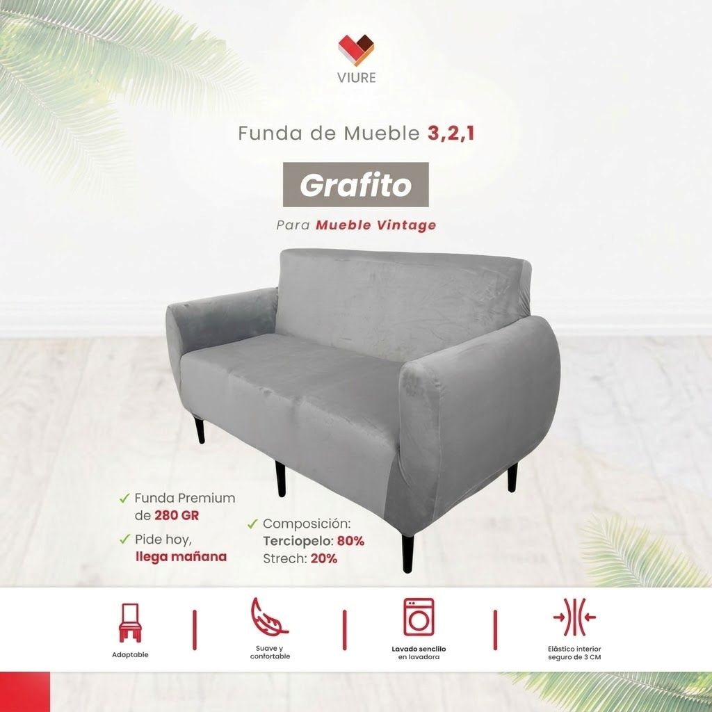 Funda de mueble 3-2-1 - Grafito