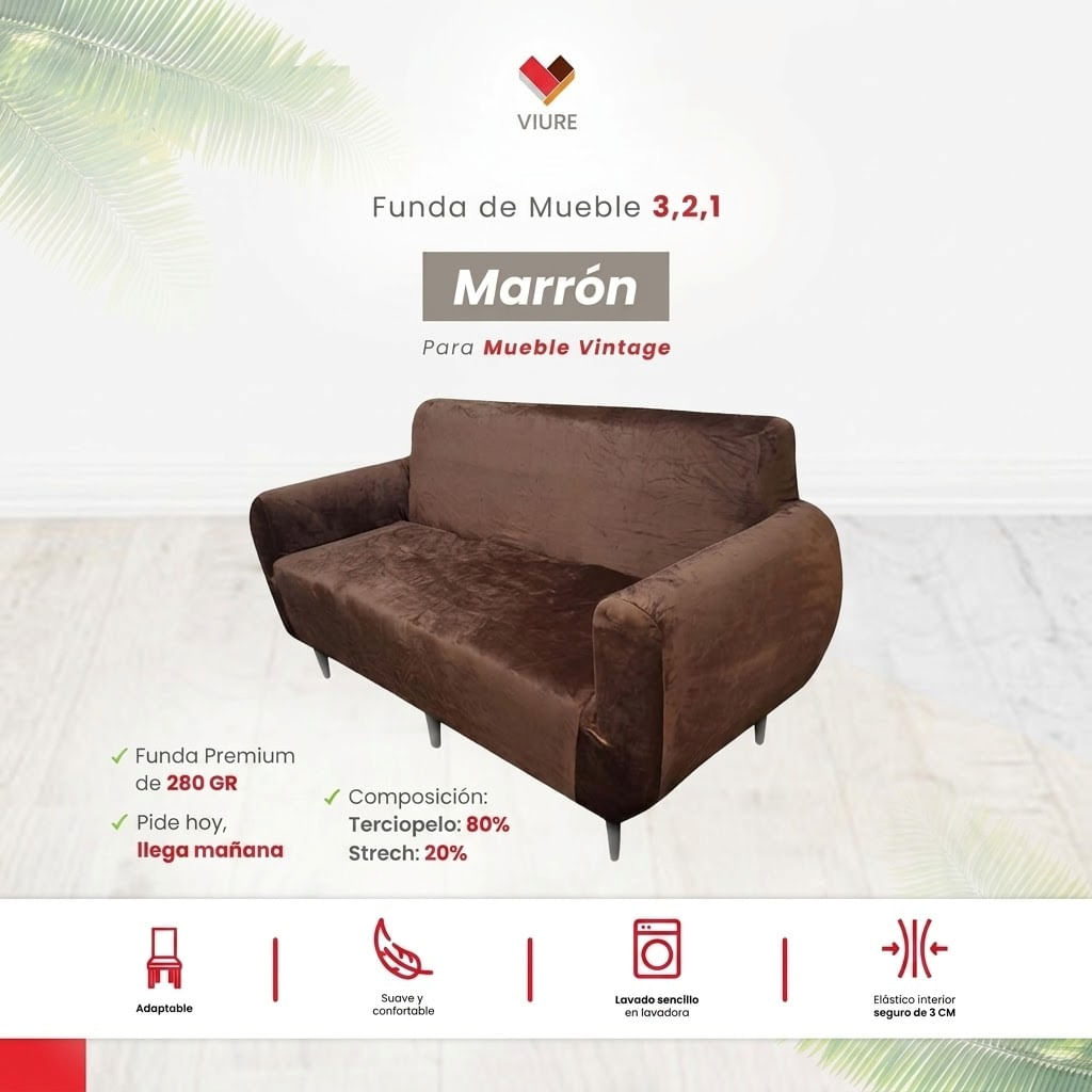 Funda de mueble 3-2-1 - Marrón