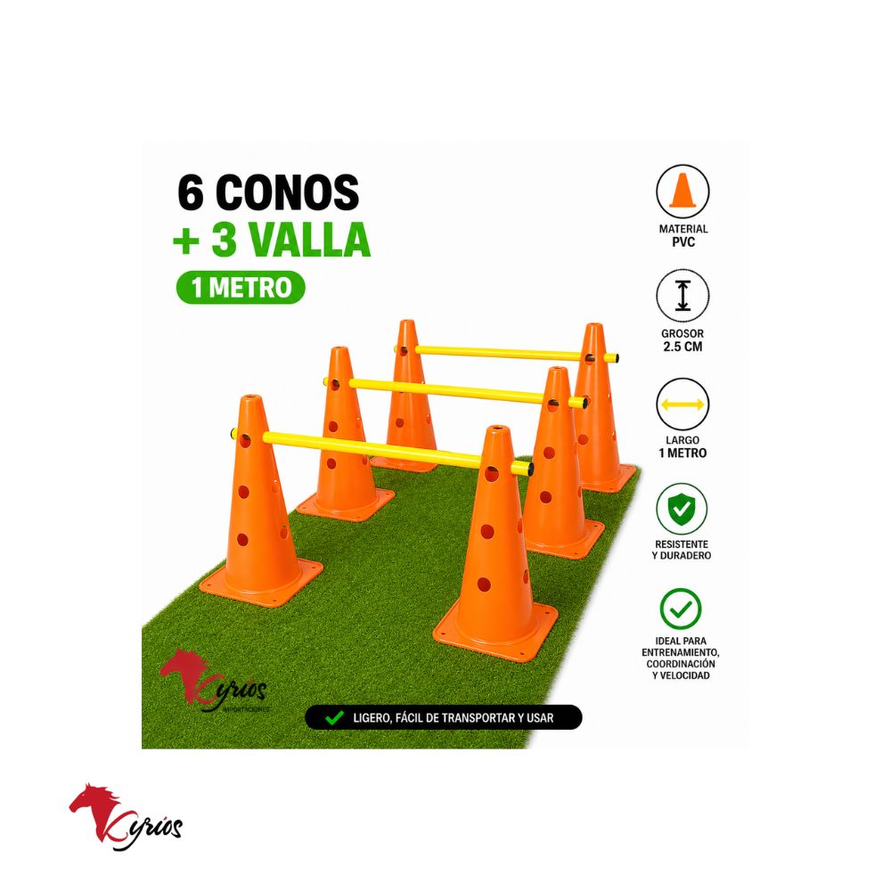 CONO DE MANTENIMIENTO MAS VALLA 1 MT NARANJA