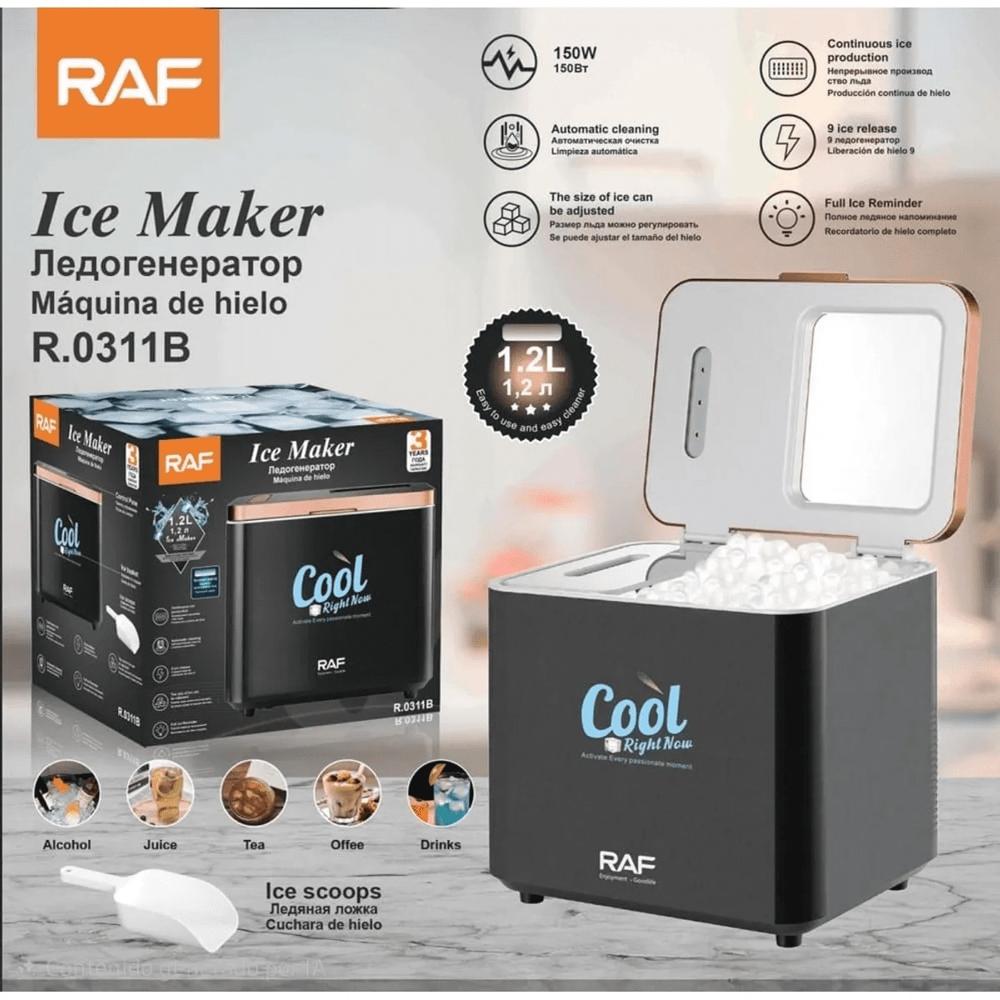 Máquina Fabricadora de Hielo R0311 RAF Color Negro.