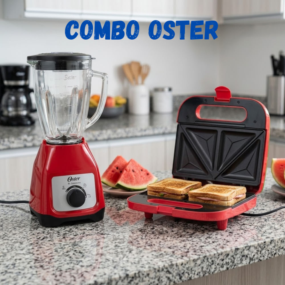 Sandwichera Oster CKSTSM2885M  MAS LICUADORA OSTER VASO DE VIDRIO BLSTKAG RRD 053