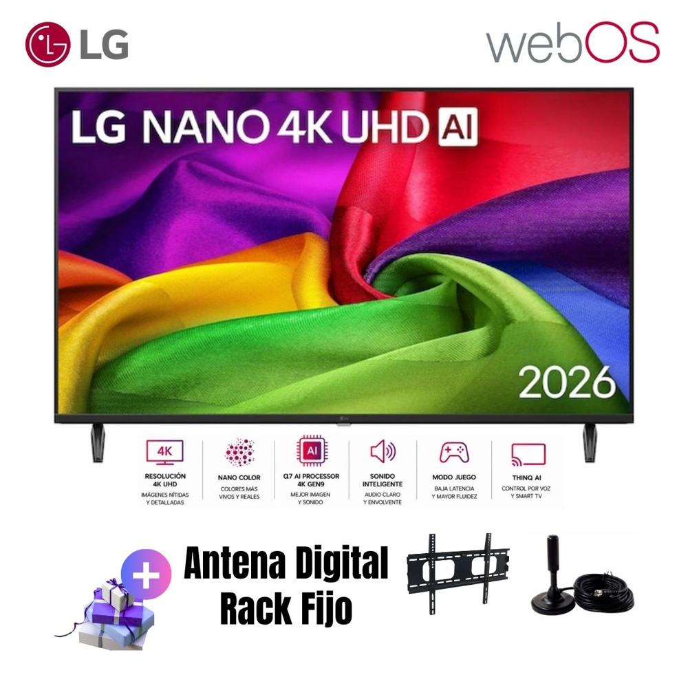 Televisor Smart TV LG 43'' NANO UHD 4K 43NU800BPSC 2026 - Ant - Rack Fijo