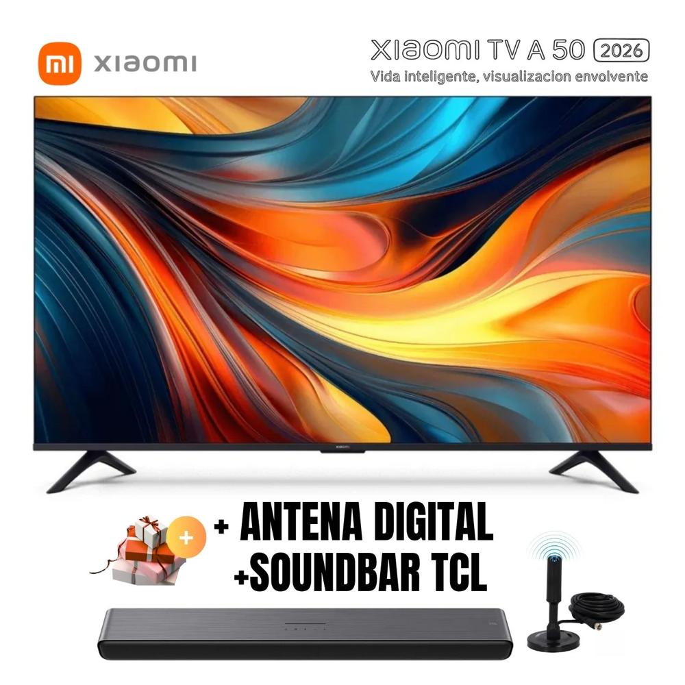 Televisor Smart TV 50'' UHD 4K XIAOMI GoogleTV 2026 - Ant - Soundbar TCL
