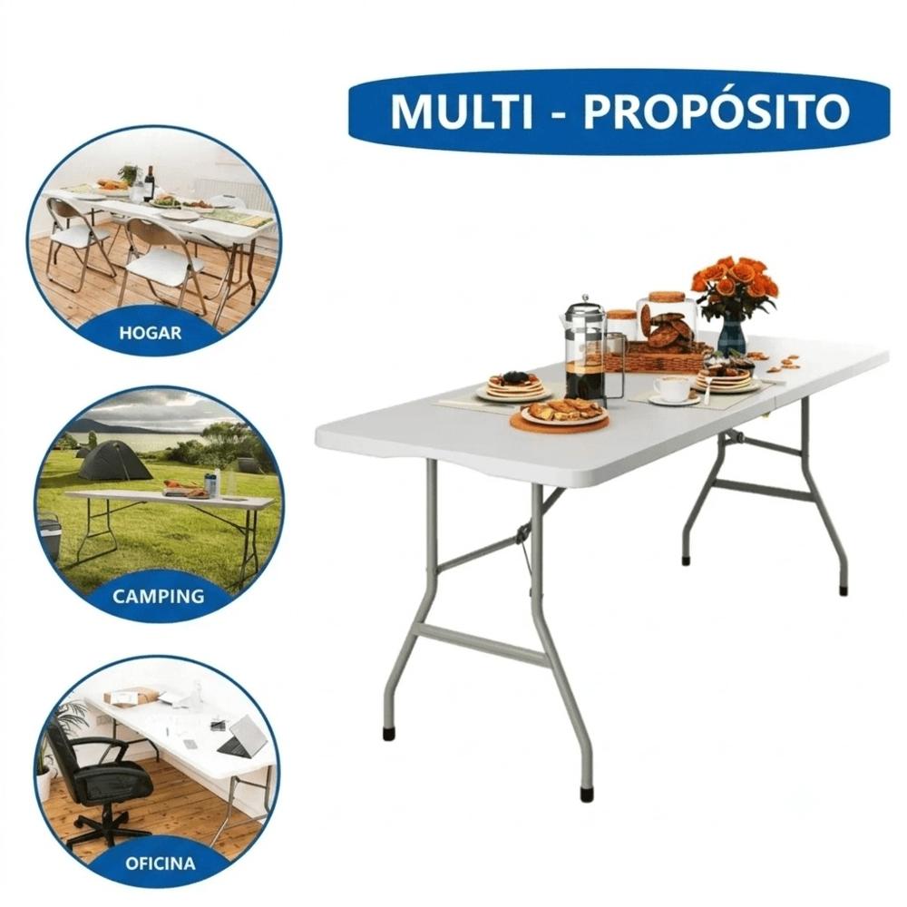 Mesa Plegable Portátil Tipo Maletin Multipropósito 180cm COD Z-180C