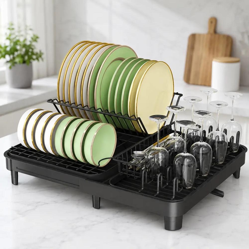 Escurridor de Platos Extensible 1 Nivel Negro Smart 5810001