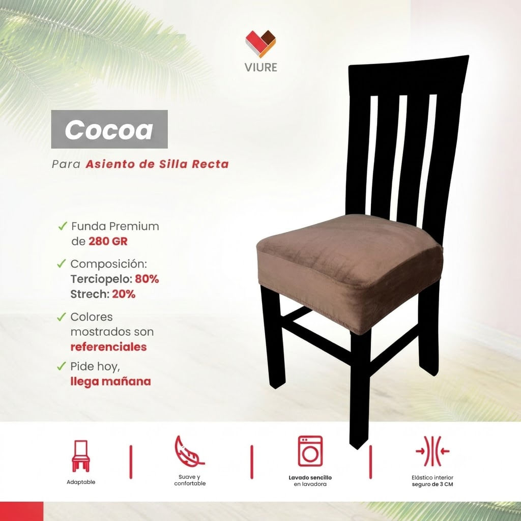 Funda de asiento en tela de terciopelo - Cocoa