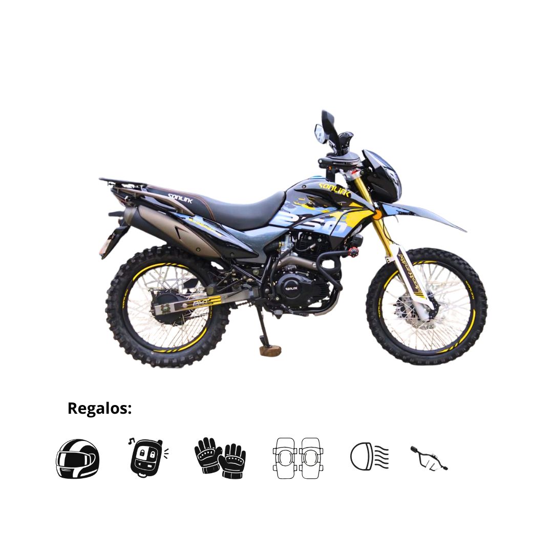 Moto Sonlink SL250-GY4 250cc 17 Hp 6 Velocidades Negro O Rojo