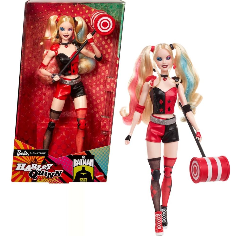BARBIE MUÑECA COLECCIONISTA HARLEY QUINN SIGNATURE CON CUERPO POSABLE ATUENDO