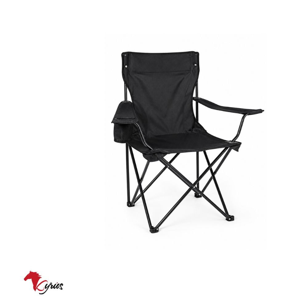 Silla de Camping Reclinable con Reposapiés Verde
