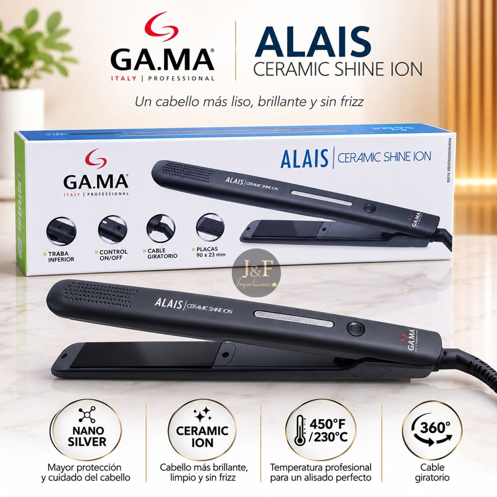 PLANCHA DE CABELLO GA.MA ALAIS CERAMIC SHINE ION
