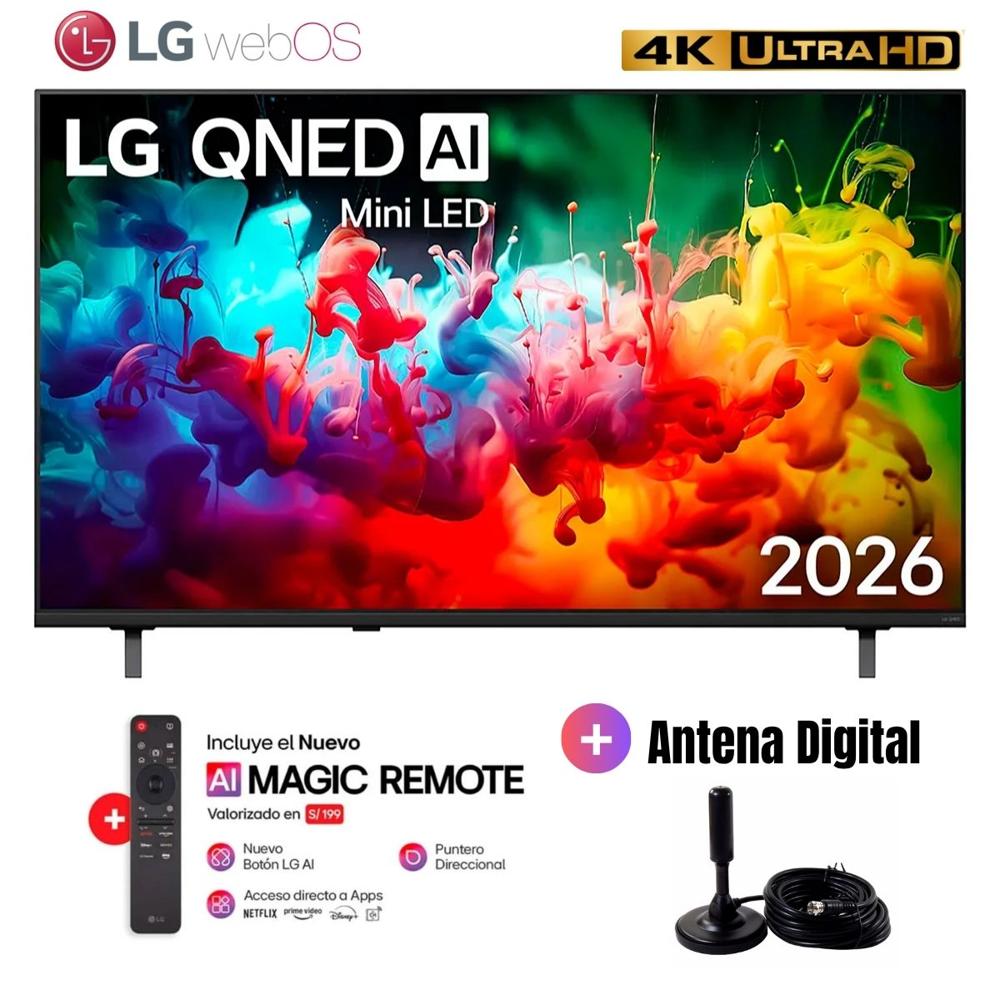 Televisor Smart TV LG 50'' QNED MiniLED UHD 4K 50QNED70BSA 2026 - Antena Digital