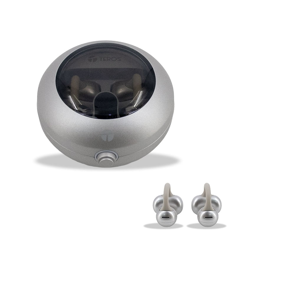 Audífonos Inalámbricos TEROS TE-80712NE TE80712NE Bluetooth Carga Tipo C Natural Titanium