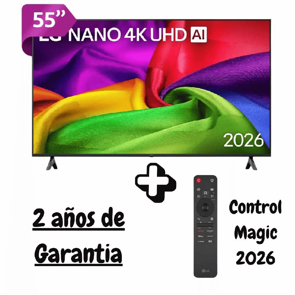 Televisor LG 55 Pulgadas NANOCELL UHD 4K WebOS 55NU800BPSB - Control Magic - 2 Años de Garantía 2026