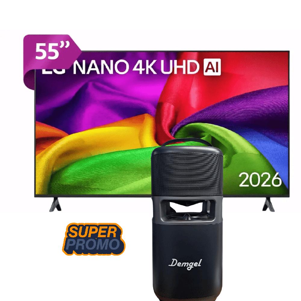 Televisor LG 55 Pulgadas NANOCELL 4K WebOS 55NU800BPSB - PARLANTE DEMGEL PORTATIL D-P1601