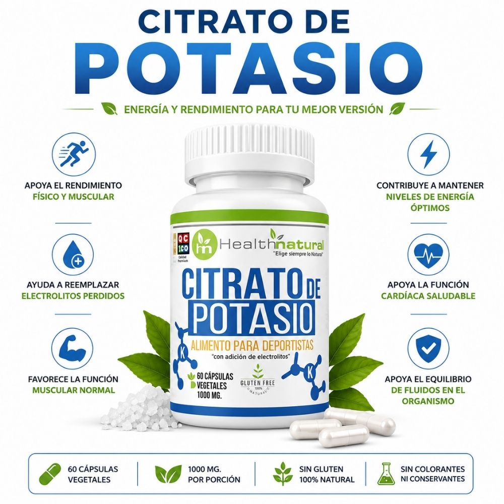 CITRATO DE POTASIO HEALTHNATURAL 1000MG
