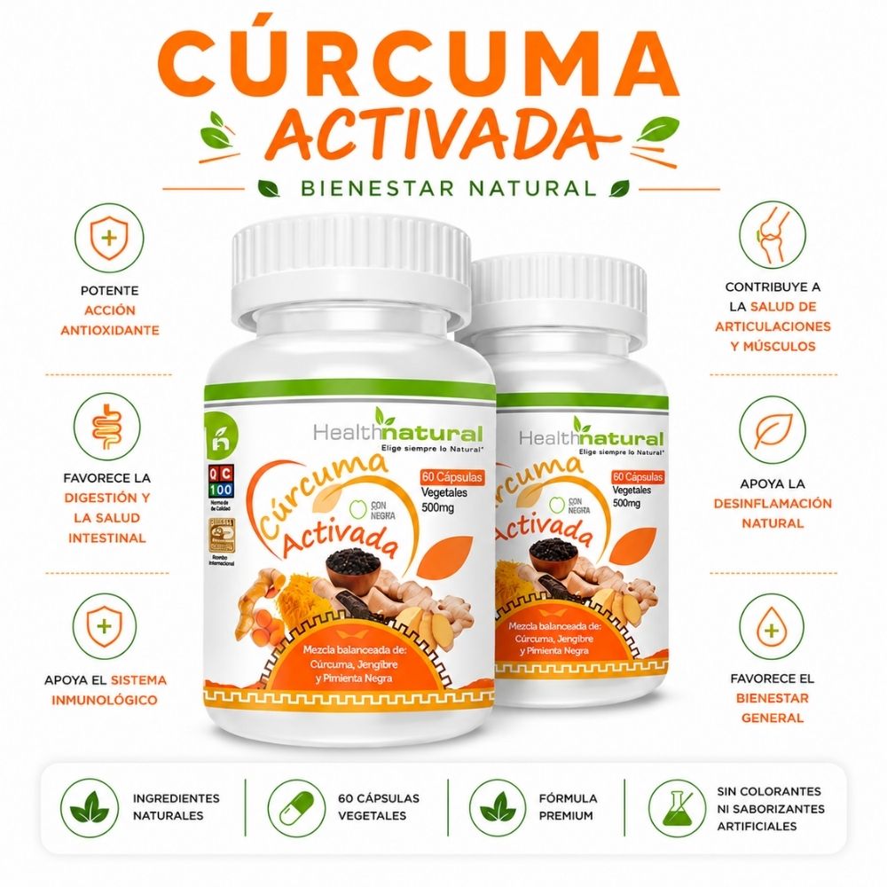 PACK 2 CÚRCUMA ACTIVADA HEALTHNATURAL 1000MG