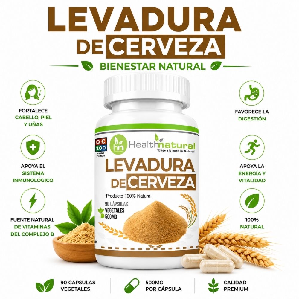 LEVADURA DE CERVEZA HEALTHNATURAL 500MG