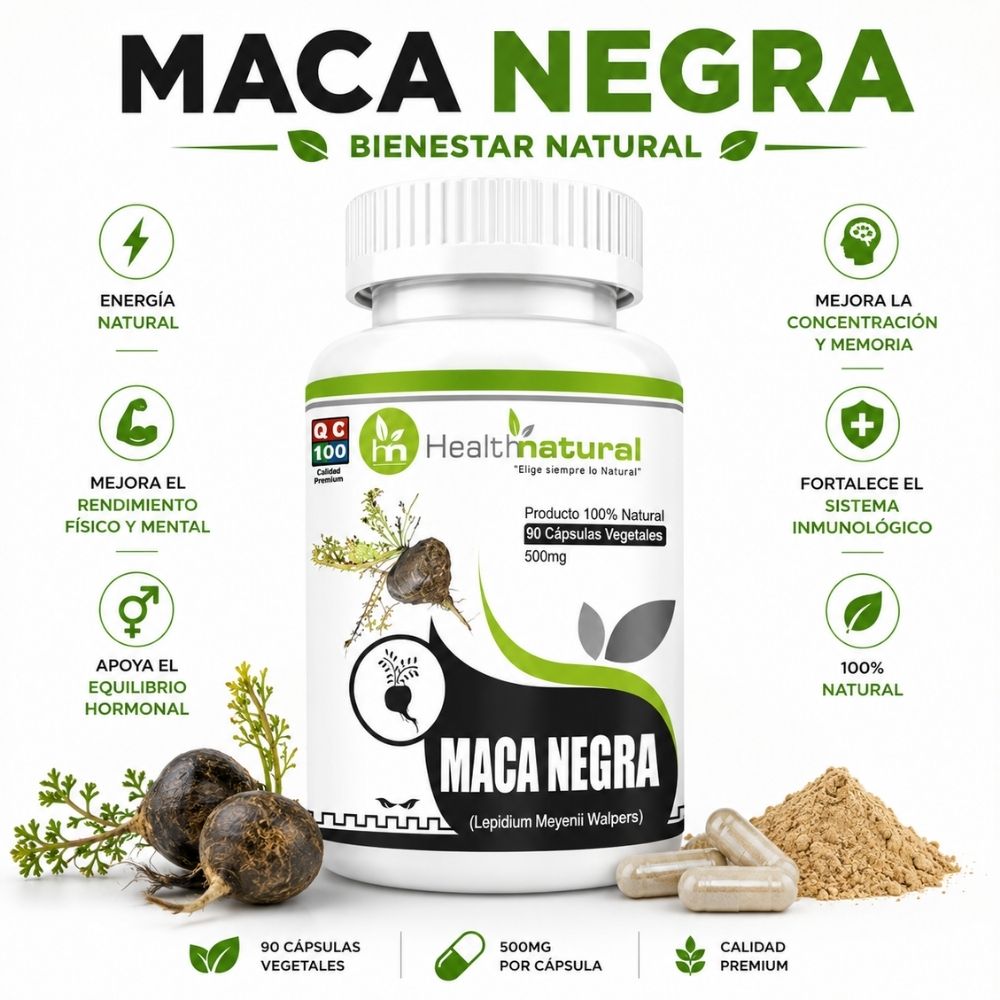MACA NEGRA HEALTHNATURAL 500MG