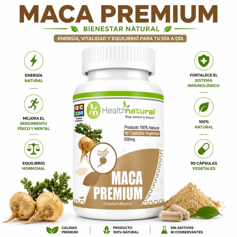 MACA PREMIUM HEALTHNATURAL 500MG