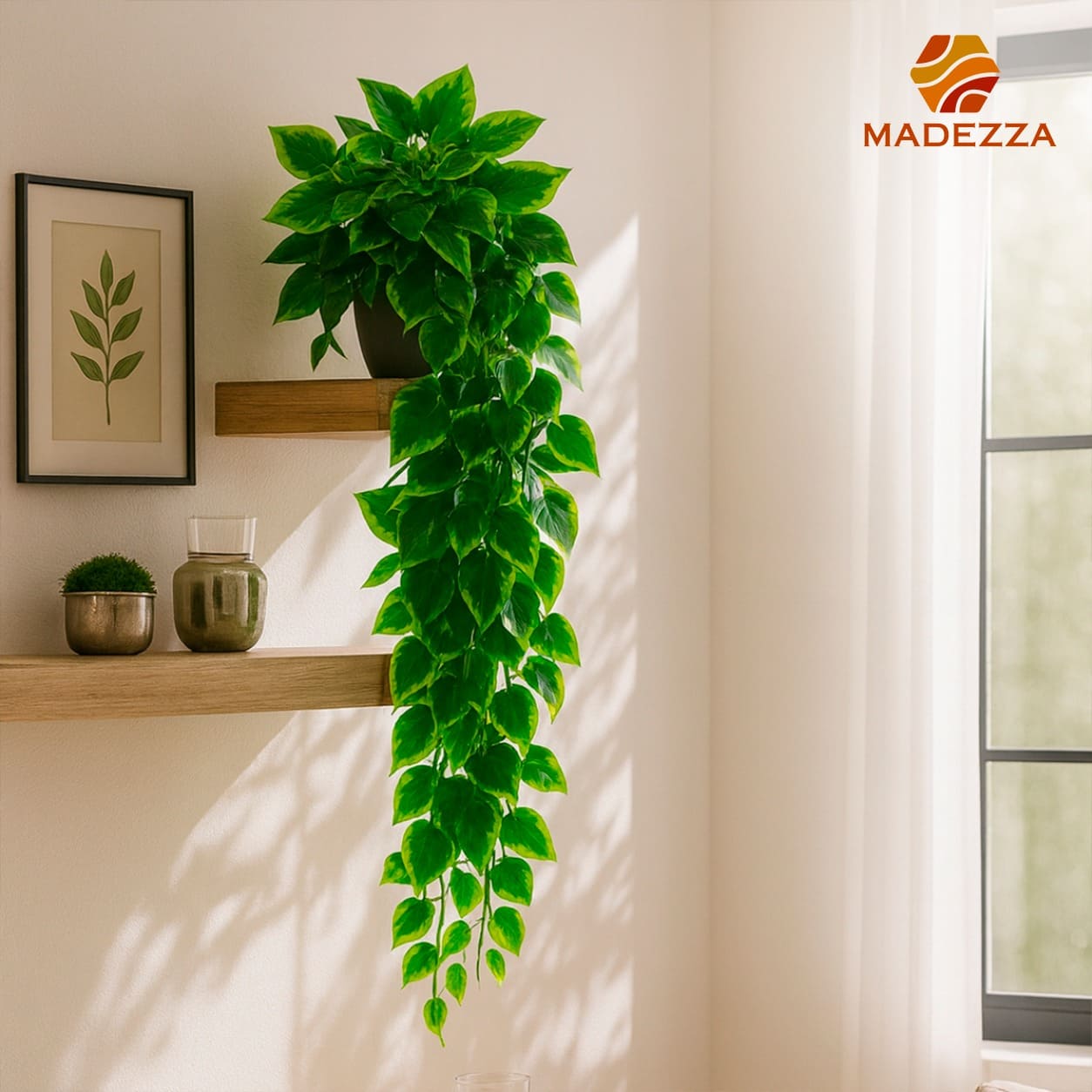Planta Colgante Verde 90cm.