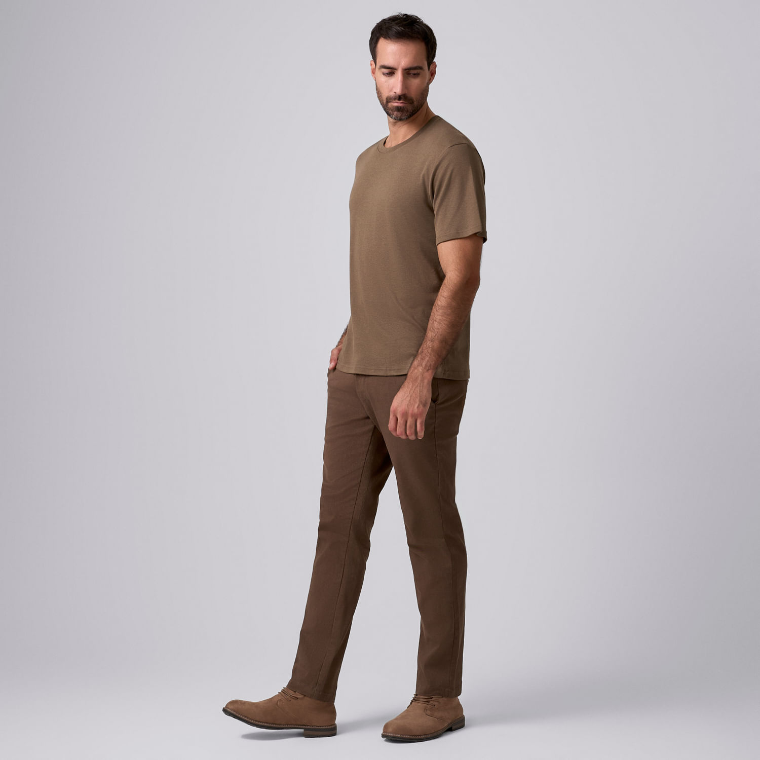 Pantalón Hombre Tape Contraste Malabar Taupe Talla 36