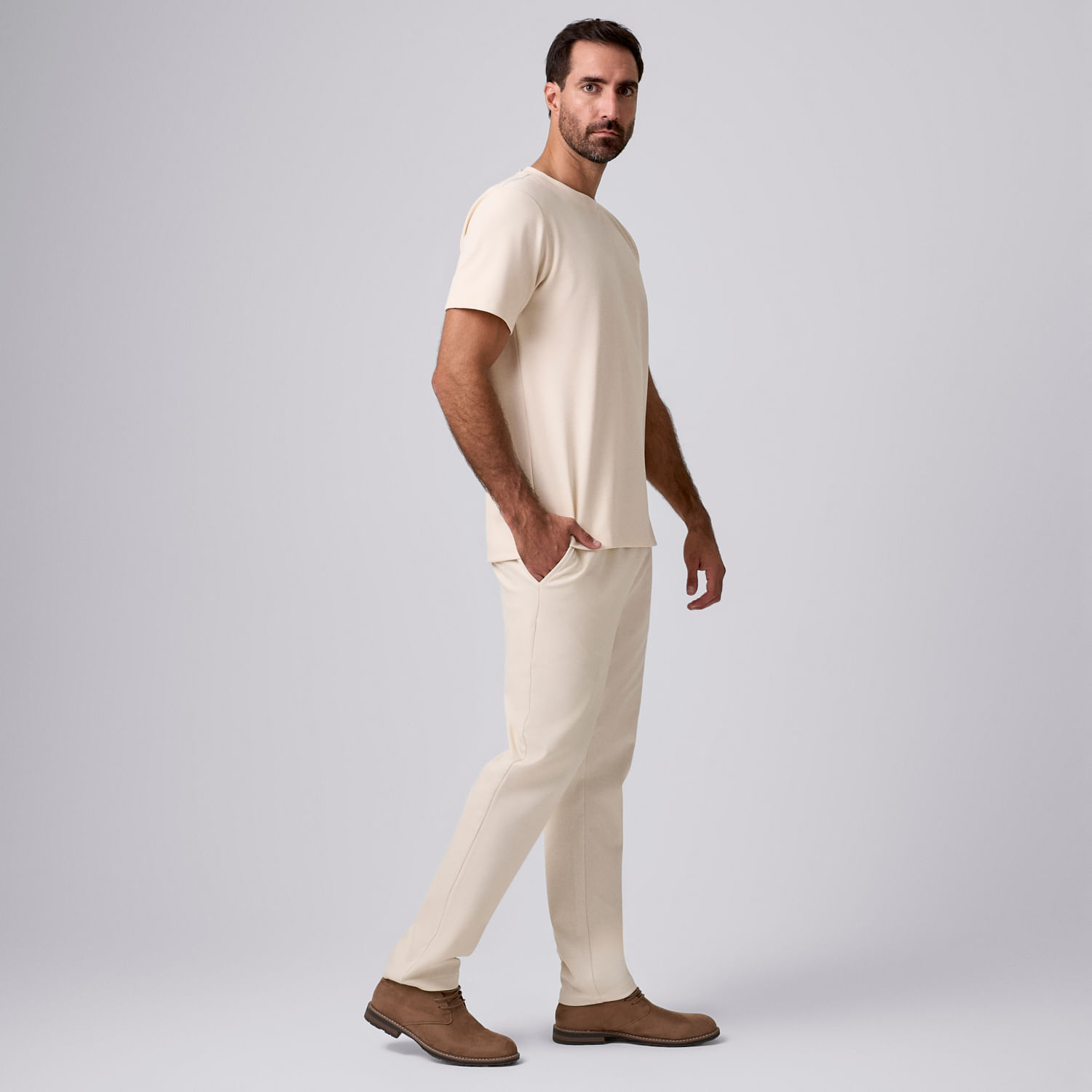 Pantalón Hombre Comfort Malabar Ecru Talla M